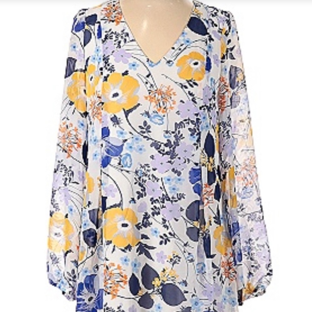 INC V Neck Shift Dress